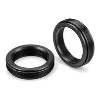 Anneau de retenue d'objectif en aluminium, filetage fin, anodisé mat, tournage de précision pour caméra optique, pièces personnalisées usinées CNC