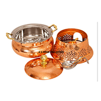 Haute qualité couleur or rose forme ronde chauffe-plat personnalisé chauffe-plat dans le dernier style prix le plus bas