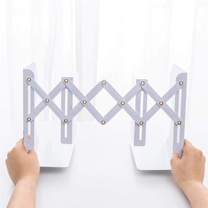 Estantería Moderna Ajustable Dino, Organizador de Libros de Metal y Madera de Bambú, Tipo Vertical para Oficina o Sala de Estar - Product Image 3