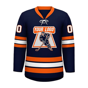 Maillot de hockey sur glace de haute qualité, nouvelle arrivée, couleur unie, design professionnel, 100% polyester, séchage rapide, respirant, service OEM - Product Image 1