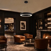 Lustre suspendu LED contemporain pour club et salon, lumière circulaire 1500 mm, dimmable, pour intérieur