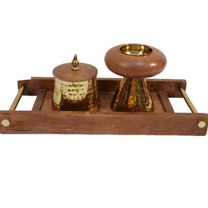 Grabado chapado en oro Top Trending Medio Oriente árabe Bakhoor quemador para decoración del hogar y fragancia quemador de incienso moderno - Product Image 5