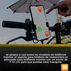 Support de téléphone portable, parapluie pour téléphone portable, vélo/moto - Couleurs assorties - Product Image 6