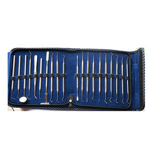 Kit de Elevadores Dentales para Raíces, Combinación de 20 Instrumentos Manuales de Acero Inoxidable Alemán para Uso Profesional, Incluye Espejo Bucal - Product Image 3