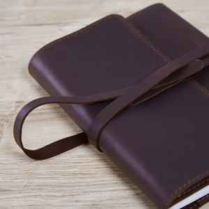 Protège-cahier A5 en cuir véritable robuste et anti-odeur pour bureau de direction, avec étui et organisateur de journal rechargeable - Product Image 6