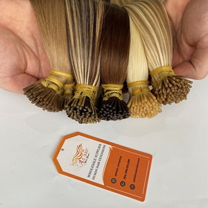 Venta al por mayor 100% vietnamita Remy humano I-Tip extensiones de cabello dibujado doble alta calidad colores de tendencia cruda 8 pulgadas paquete a granel - Product Image 2