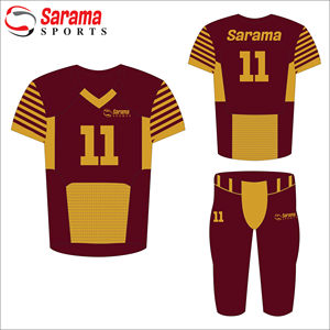 Uniformes de football américain personnalisés professionnels pour équipes, manches courtes, imprimés, respirants, grandes tailles, vente en gros - Product Image 1