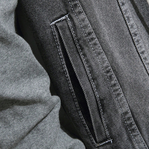 Chaqueta Vaquera Vintage de Invierno para Hombre con Mangas de Forro Polar y Capucha, Impermeable y Cortavientos, Ropa Casual de Calle - Product Image 6