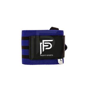 Muñequera de neopreno azul de alta calidad para levantamiento de pesas gimnasio Fitness culturismo logotipo personalizado al por mayor - Product Image 5