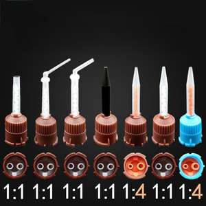 Embout de mélange <span class=keywords><strong>dentaire</strong></span> en plastique brun embouts pointus uniques 1:1 4:1 embout de mélange court mélangeur <span class=keywords><strong>dentaire</strong></span> en résine pour matériau de <span class=keywords><strong>ciment</strong></span> temporaire - Product Image 4