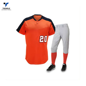 Tenues de baseball sur mesure respirantes 100 % polyester pour hommes avec poches - Vêtements d'équipe professionnels Couleurs et logos personnalisés - Product Image 1