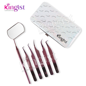 แหนบขนตาแบบจับติดเพชรสีโรสโกลด์อุปกรณ์ติดโลโก้ตามสั่งติดป้ายแบบส่วนตัว - Product Image 5