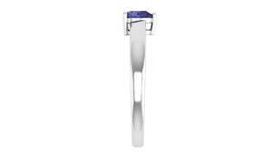 Anello di Fidanzamento Classico con Tanzanite Naturale Taglio a Pera 0,26ct, Gioiello di Moda in Argento Sterling 925 - Product Image 4