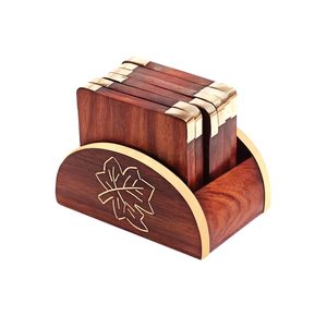 Sous-verres naturels en gros : sous-verres carrés en marbre et bambou, sous-verres ronds en noyer et pierre naturelle - Product Image 4