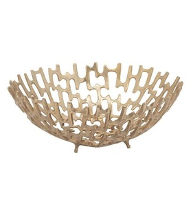 New Arrival Aluminium Metal <b>Decorative</b> Bowl <b>for</b> Home Decor Home <b>Kitchen</b> and Dining Table Top Unique Design Fruit Bowl. - Product Image 1