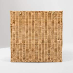 Wholesale Rattan Book Storage Rack Kids Room Handwoven Wicker <b>Bookcase</b> Magazine Toy Organizer Shelf Supplier - Product Image 3