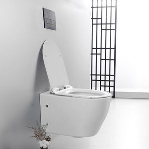 WC in ceramica con scarico a muro bianco lucido-confezione da 1 - Product Image 4