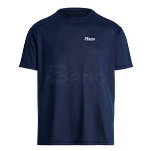 เสื้อยืดคอกลมสำหรับผู้ชายผ้าคอตตอน/เส้นใยไม้ไผ่ผ้าถักแห้งเร็วระบายอากาศได้ดีขนาด220กรัมกำหนดโลโก้ได้เอง - Product Image 1