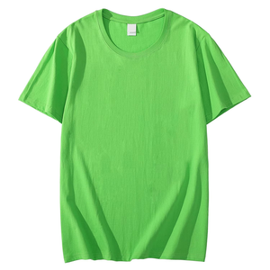 Camiseta de Color sólido 8 colores 2023 nueva manga corta para hombre/mujer libra pesada 220g algodón blanco cuello redondo suelta Top S-4XL - Product Image 1