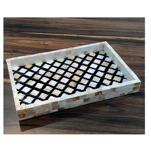 ถาดใส่ไม้ม็อบทำจากเรซินสีเทาออกแบบได้เองลายดอกไม้ลายเปลือกหอยทะเลงานบ้านไร่ตกแต่งถาดสำหรับคุณแม่ไข่มุก - Product Image 5