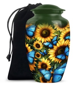 Urnas Funerarias con Diseño Floral para Cenizas Humanas, Estilo Europeo y Americano, Ecológicas y Personalizables - Product Image 3