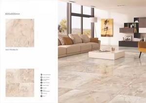 Vistaar 600x600mm Glossy Ice Light Design Porcelain Flooring Tiles 24x24 Inch PGVT Marble 9mm Thickness 2x2 Ceramic Floor Tiles - Product Image 3