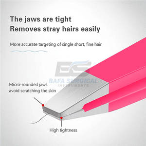 Pince à épiler en acier inoxydable de haute qualité, design pointu et incliné pour le façonnage des sourcils, épilation fine, réutilisable - Product Image 3