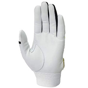 Gants de Frappeur de Baseball Couleur Noir et Blanc Conception de Logo Personnalisé Gants de Baseball Gant de Baseball en Cuir de Softball pour Hommes Vente en Gros - Product Image 4