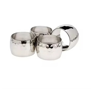 Dernier arrivage Rond de Serviette en Fil Métallique Durable Nouveau Design Rond de Serviette Plaqué Or pour Mariage et Événement Utilisé Nouveau Porte-Mouchoirs - Product Image 3