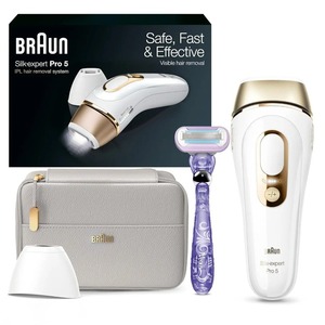 Braun facespa Pro 911กำจัดขนบนใบหน้าไฟฟ้าสีขาว/สีบรอนซ์มี3เครื่องโกนหนวดและแปรงทำความสะอาด - Product Image 2