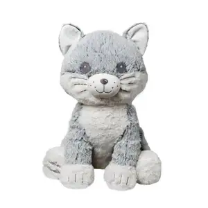 Baffi al gatto 50cm-realizzati in francia-gigante peluche gatto grigio