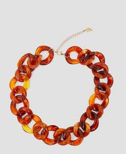 Collar minimalista de resina con incrustaciones de concha - Product Image 2