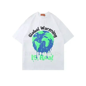 T-shirts à manches courtes de haute qualité, imprimés, en polyester/coton, légers, écologiques, à séchage rapide, best-sellers - Product Image 1