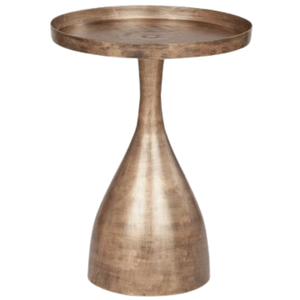 Mesa de esquina metálica de nuevo diseño, precio asequible, mesa auxiliar con acabado dorado redondeado, muebles, decoración del hogar - Product Image 4