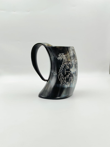 La plupart des tasses médiévales sculptées et économiques en corne Accessoires pour la bière, le vin pour votre vin par l'artisanat en croissant - Product Image 6