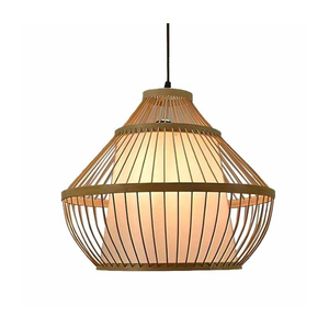 Lampe suspendue en bambou personnalisée, écologique, moderne et minimaliste, fabriquée à la main, couvre l'éclairage doux pour la maison - Product Image 3