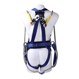 Ganzkörper-Klettergurt Sicherheitsseil Hochbelastbares Gurtband Fallschutzleine Polyester Stahl D-Ring 200kg Tragkraft Felsklettern - Product Image 3