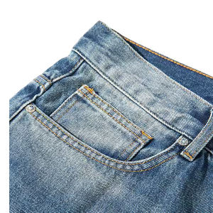 Custom <b>Men's</b> Casual Straight Knitted Denim <b>Shorts</b> Summer Streetwear Customized Applique <b>Work</b> High Quality Breathable - Product Image 3