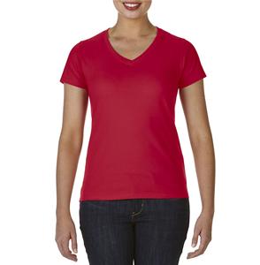 Marque privée T-shirts à col en V pour femmes T-shirts doux en vrac T-shirts en coton blanc à séchage rapide pour les marques de vêtements féminins - Product Image 1