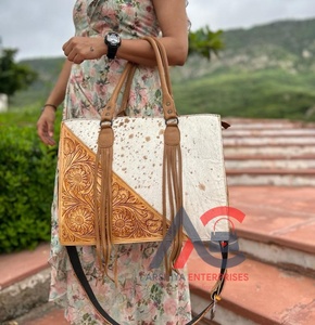 Bolso de Mano de Piel de Vaca Auténtica para Mujer, Bolso de Cuero Elegante para Tallar el Pelo, Bolsos de Mano para Multiusos, Novedad - Product Image 1