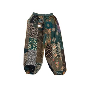 Pantalones harén de retazos unisex con cintura elástica Ropa de festival de verano para todas las estaciones con bolsillos-Venta al por mayor para hombres y mujeres - Product Image 1