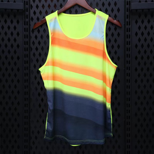 Alta calidad 100% poliéster al por mayor gimnasio camiseta sin mangas sublimación impresa verano camiseta sin mangas elegante transpirable hombres camiseta sin mangas - Product Image 1