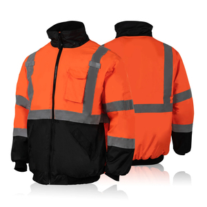 Veste de travail d'hiver isolée et réfléchissante, 65% polyester, 35% coton, rembourrage en polyfill, vêtements de sécurité industrielle - Product Image 2