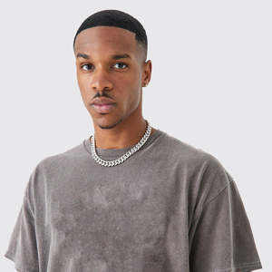 Top Sale Men Acid Wash T Shirt Streetwear Hip Hop Stone 100% Cotton t Shirts with logo Customize Acid Wash T-shirt - Product Image 4