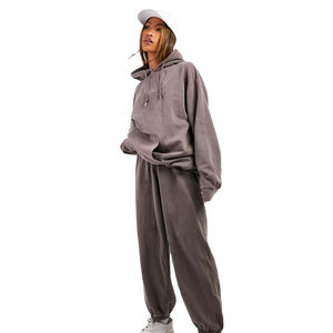 Premium <b>Women's</b> Winter Tracksuit with Hood Custom Logo Printed Solid Pattern for Training <b>Leisure</b> Comfortable Flexible Durable - Product Image 1