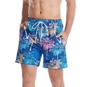 Wholesale Custom Floral Plaid Gym Print Swim Shorts Stylish Maternity <b>Boot</b> Shorts Men's Plus Size 3-Piece Bikinis Beachwear Set - Product Image 3