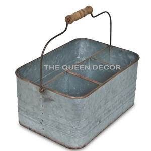 ตะกร้าเก็บของตกแต่งพื้นผิวลายนูนทำจากทองเหลืองโบราณทรงรีทำจากโลหะเหล็ก - Product Image 4