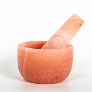 Pilon à mortier de sel rose de l'Himalaya de qualité supérieure le plus vendu Style de fleur d'ivoire Sel sain Fabriqué Artisanat naturel - Product Image 6