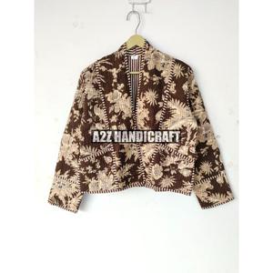 Chaqueta Acolchada con Parches de Estilo Nuevo para Mujer, Abrigo con Estampado Floral, Ropa de Fiesta, Chaqueta para Mujer, Regalo para Mujer, Regalo de Navidad, Abrigo Estampado Nuevo - Product Image 1