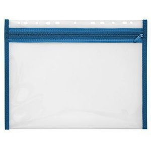 Veloflex VELOBAG XS Zippered <b>File</b> Folder Accessory with Euro Slot Polypropylene Blue - Product Image 1